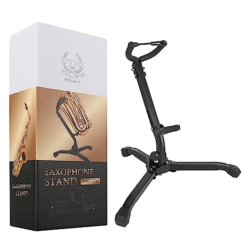 RHYTHM Folding Saxophone Stand, Alto/Tenor Sax Stand, Adjustable Saxophone Holder Rack Portable Saxophone Stand - color: Alto/Tenor Saxophone stand