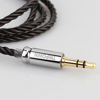 Linsoul Tripowin Mirage IEM Cable,30AWG OCC 4N HiFi IEM Upgrade Replacement Cable, with 3.5mm Audio Jack for in-Ear Monitor Audiophile Musician(2pin 0.78mm) - size: 2-Pin 0.78mm