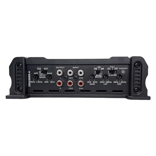 ORION CBA3500.4 Cobalt High Efficiency 4-Channel Class A/B Amp, 3500W | 500W RMS, Adjustable Low/High Pass, Bass Boost, High Output Amplifier, 2/4 Ohm Stable, MOSFET Power - color: BLACK, style: 4-Channel - 3500 Watts