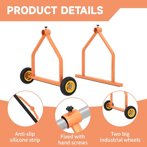 Wire Spool Rack, 220 Lb Capacity Portable Cable Rack with Wheels | Metal Wire Spool Holder for Wire Spools Up to 28 Inches in Diameter, Heavy duty Cable Caddy