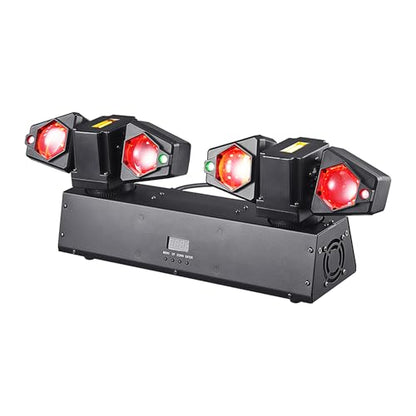JUNMAN Two Arm Four Head Led Beam Moving Head Light DJ Disco Stage Lights