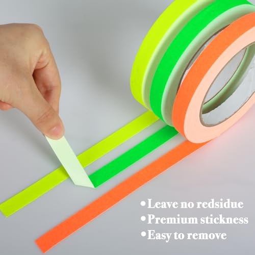 GEYYANG Green Spike Tape, 1/2in x 20yd, Fluorescent Gaffers Tape - color: Green, size: 1/2 Inch x 20 Yards