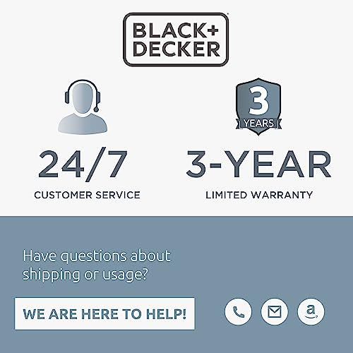 BLACK+DECKER 25 Ft. Retractable Extension Cord Reel, 4 Outlets, 2 USB Ports | 16 AWG SJT cable, multi-plug design, on/off switch, heavy-duty construction - size: 25 ft