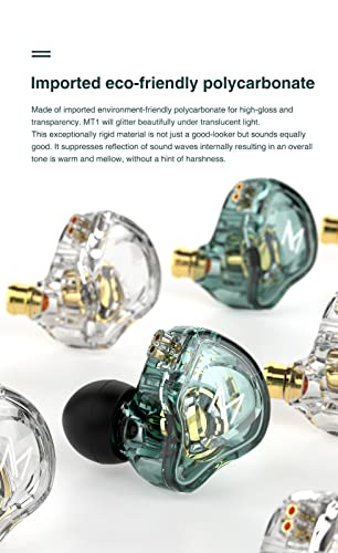 TRN MT1 in-Ear Earphone Headphones, HiFi in-Ear Earphone Earbud with New 10mm Composite Magnetic Dynamic Driver Monitor Earbuds with Detachable C Pin 0.75MM Cable(with mic,Black) - color: Black, style: 3.5 Mic
