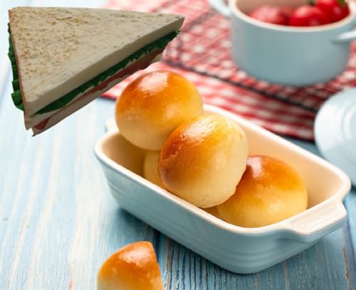 Ebonee Artificial Fake Sandwich Bread Props, Realistic Simulated Sandwiches Lifelike Simulation Food Model for Food Display Kitchen Decoration Photography Props (1 Pack)