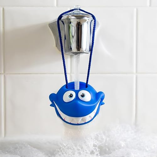 Suddy Buddy® Bubble Maker for Bathtub | Fun Kid Bubble Bath Toys | Safe Bath Bubbler for Boys & Girls Ages 3+ | Includes 1 Bubble Enhancer, 1 Trading Card & 3 Super-Bubble Drops | Sammy Shark - style: Shark