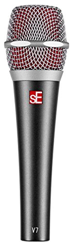 SE ELECTRONICS V7 Dynamic Microphone for Singing, Speech & Studio Recording - XLR Handheld Professional Microphone with Supercardioid Aluminum Voice Coil for Huge Gain Before Feedback - Grey - color: V7 - Gray