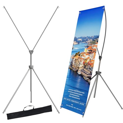 BTDVR 6-Pack Adjustable X Banner Stand with Portable Travel Bag, Fits 23x63 to 32x78 Inch or 2x6ft Banner stand for display, The Ultimate Value for Trade Shows, Retail & Events - size: 6 PACK