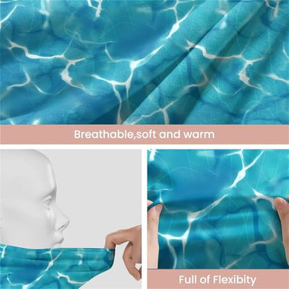 Art Owl Women's Slouchy Beanie Hat Cute Turban Hats Cancer Headwear Caps Baggy Skull Sleep Scarf - color: Blue Water Ripple