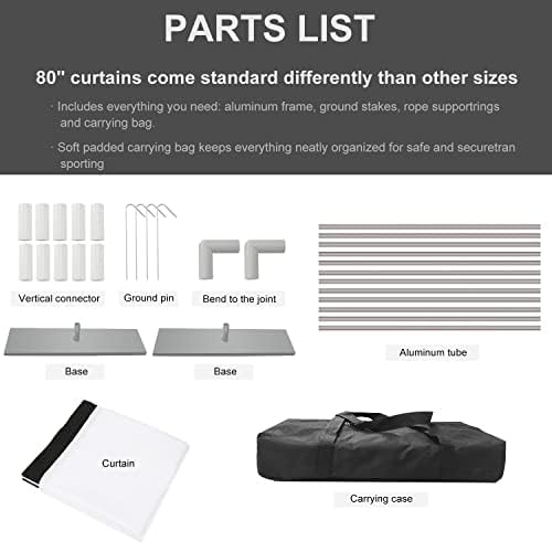 SKERELL Outdoor Projector Screen with Stand : Portable Projection Screen for Outside Theater Home Backyard Movies 80 inch [SKLI-080] - size: 80 inch