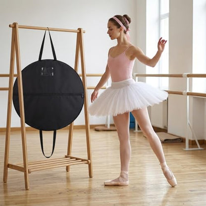 Tutu Garment Bag for Ballet, 40 Inch Foldable Pancake Tutu Bag for Hanging Clothes, Dance Ballet Bags with Full Zipper, Storage Bags for Costume, Travel