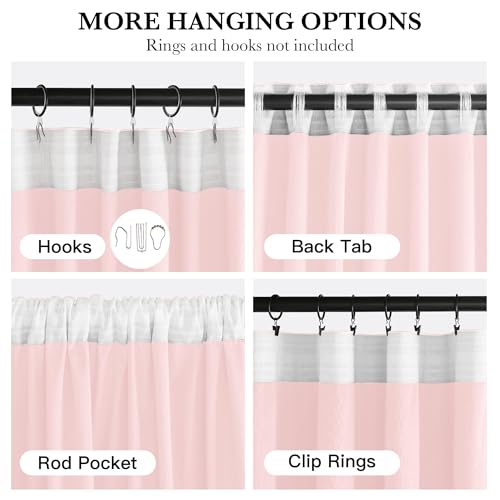 NICETOWN Pink Velvet Curtains 84 inch Long 2 Panels for Girls, Baby Pink - color: Baby Pink, size: 52"W x 84"L (Pack of 2)