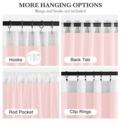 NICETOWN Pink Velvet Curtains 84 inch Long 2 Panels for Girls, Baby Pink - color: Baby Pink, size: 52"W x 84"L (Pack of 2)