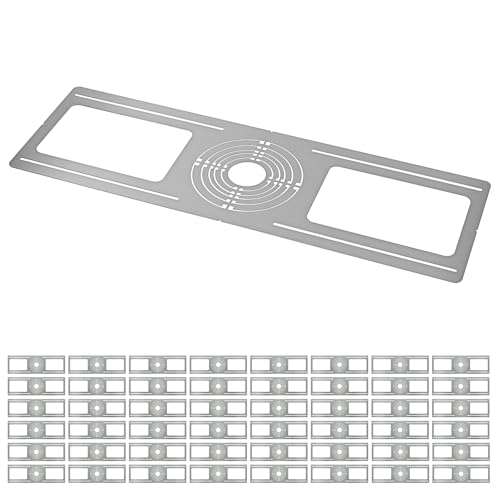 48-Pack New Construction Mounting Plate, 2-3-4-5-6in, LED Recessed Lighting Housing Kits, Flat Steel Rough-in Bracket Fixture for LED Light Bar, Shallow Recessed Lighting Housing Plate - color: Symmetric 2-3-4-5-6", size: 48 Pack