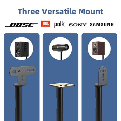 Anautin Universal Speaker Stands Pair, Satellite & Bookshelf Speaker Stands-28-38in Adjustable, Surround Sound Speaker Stand for Home Theater, Compatible to Sony/Bose/JBL/Sonos/Klipsch/Edifier/Polk