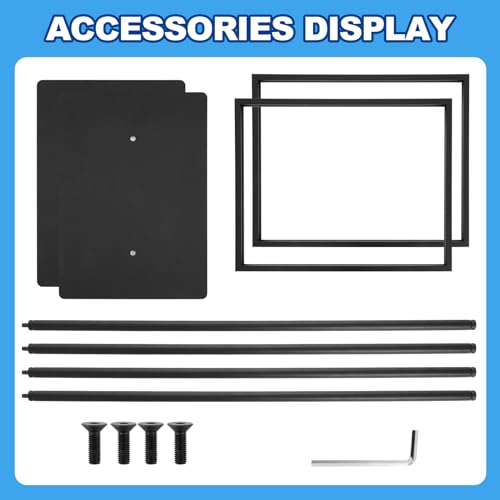 2 Pcs 22" x 28" Twin Pole Bulletin Sign Holder Floor Stand Heavy Duty Floor Standing Poster Display Stand Black Display Poster Holder with Rectangular Base for Outdoor Indoor Store Business - size: 22 x 28 Inch