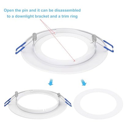 PATIKIL 5.6" ID Downlight Mounting Bracket with 4.5" ID 5.8" OD Metal Goof Trim Ring Light Fixture Recessed Can Decorative Cover for Ceiling Downlight - size: 5.6" x 4.5" x 5.8"