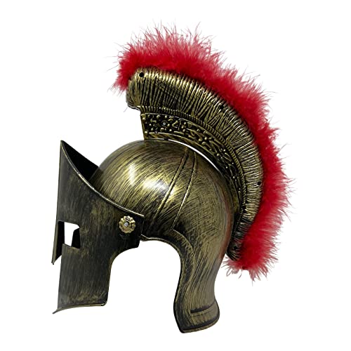 Cosmic Chameleon Roman Spartan Warrior Helmet for Adults (Ages 15+) – Greek Soldier Medieval Costume Headwear - color: Gold