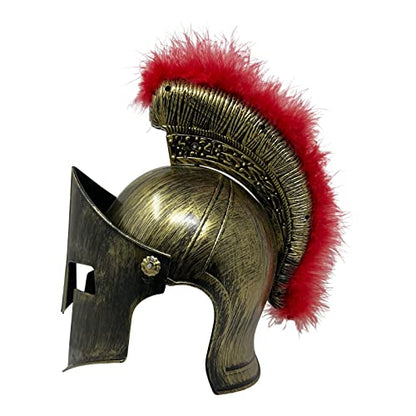 Cosmic Chameleon Roman Spartan Warrior Helmet for Adults (Ages 15+) – Greek Soldier Medieval Costume Headwear - color: Gold