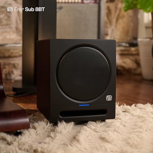PreSonus Eris Sub 8BT — 8" Inch Powered Subwoofer, Powered Sub, Active Subwoofer, Wireless, Bluetooth, Home Audio, Bass Speaker, Home Theater, Music Production, Gaming - color: Black, size: 8" Subwoofer Bluetooth