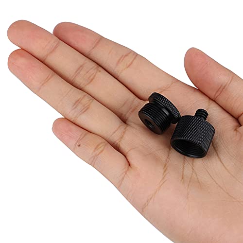 SAVITA 2pcs Mic Stand Adapter 1/4 Male to 5/8 Female and 5/8 Male to 1/4 Female Screw Thread Adapter Tripod Screw Adapter For Camera Monitor Microphone Stand