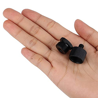 SAVITA 2pcs Mic Stand Adapter 1/4 Male to 5/8 Female and 5/8 Male to 1/4 Female Screw Thread Adapter Tripod Screw Adapter For Camera Monitor Microphone Stand