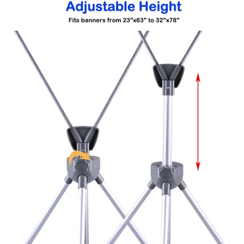 Adjustable X Banner Stand, Fits 23 to 32 Inch Wide and 63 to 78 Inch Tall Banners, Portable Display with Carrying Bag, Perfect for Trade Shows, Exhibitions, Conferences and Events, Pack of 4 - size: 4 Pack Best Selling Banner Stand