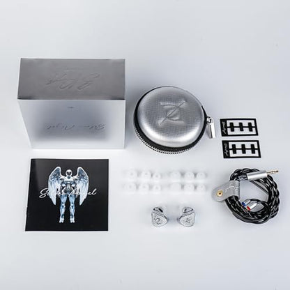 SPA-SG in Ear Monitor Headphones,EarAcoustic Audio 10MM PEEK+PU Composite Diaphragm Inner-Magnet DD HiFi in Ear Earphones,Crystal Diamond Surface IEM with Mic for Singers/Musicians/Audiophile - style: with Mic