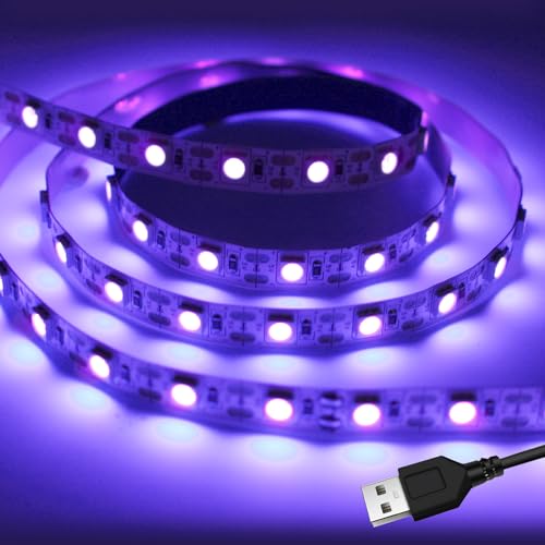 iNextStation UV Black Led Strip Lights 6.56FT395nm-405nm USB UV Black Light