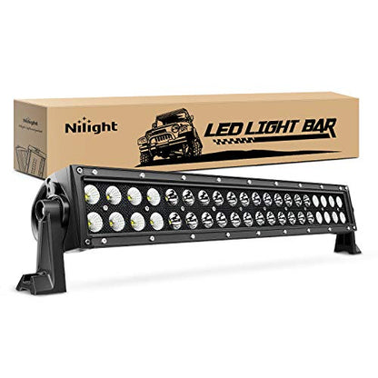 Nilight - NI07B-120W 22" 120w LED Light Bar Flood Spot Combo Driving Lights Fog Lamp off road led lights for SUV ATV Truck 4x4 Boat ,2 Years Warranty - size: 22Inch 120W Light