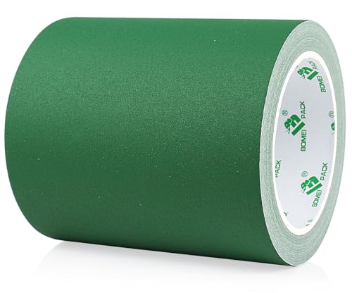 BOMEI PACK Dark Green Matte Gaffer Tape Non-Reflective 5inch x 20yds No Residue Hand Tear Fabric Self-Adhesive Tape for Labeling, Cable, Photography, Painters,Walls,Electrical and Cords - color: Dark Green