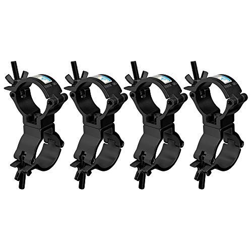 GBGS 4 Pack Swivel Double Truss Clamps,Fits O.D. 2" Truss,Black - color: black