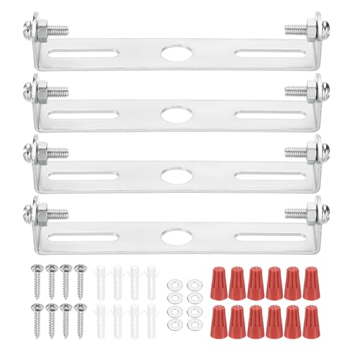 95mm (3.74") Universal Light Fixture Mounting Bracket Kit, 4 Set Light Crossbar Ceiling Light Plate with Screw - size: 95mm (3.74")