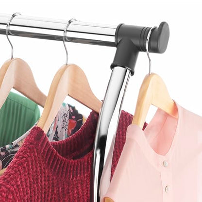 Whitmor Double Rods Clothes Rack, Rolling Clothing Rack for Hanging Clothes, Portable Wardrobe Rack, Adjustable Garment Rack with Wheels, Black & Silver - color: 35 x 22 x 68 inch - Black & Silver