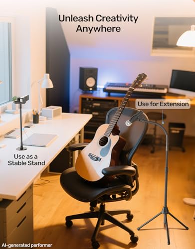 13" Microphone Gooseneck Extension, 5/8-27 Thread, 360° Swivel, Heavy Duty | 2.5 lb High Load Capacity, Flexible Metal Arm, Durable Build, Supports Mic/Webcam/Phone for Podium, Lecture, Recording, DIY - size: 13 Inch Gooseneck