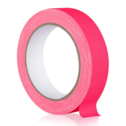 GEYYANG Pink Spike Tape, 1in x 20yd, Fluorescent Gaffers Tape | Gaffer Tape for Marking,Labeling,Residue Free,Non-Reflective - color: Pink, size: 1 Inch x 20 Yards