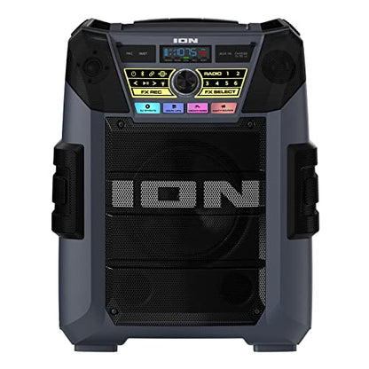 ION Block Rocker XL 220W Bluetooth Outdoor Speaker with Wheels | Water Resistant, Radio, Karaoke Mic, USB Charging, Stereo Linking, Bass Boost and App Control, for Parties and Outdoor Events - style: 220W water-resistant
