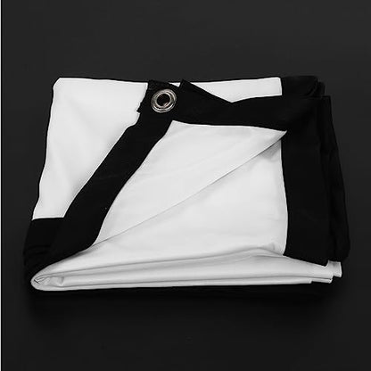 Yosoo Health Gear Portable Projection Screen Polyester 16:9 White, 84 Inch | Outdoor Movie Screen, Foldable Non Crease Design, Polyester Fabric, Projector Curtain for Camping Open-Air Cinema Backyard, W - size: 84 Inch