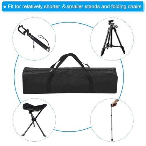 PATIKIL 27 Inch Camp Chair Replacement Bag, 2 Pack Nylon Folding Carrying Storage Bag for Beach With Large Zipper Shoulder Strap for Camping Travel, Black - size: 27 x 7.8 x 7.8 inch