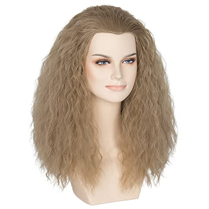 Miss U Hair Long Curly Dirty Blonde Men Wig Fluffy Cosplay Halloween Wig | Adult Voluminous Layered Hair, Soft Natural-Looking - color: Blonde