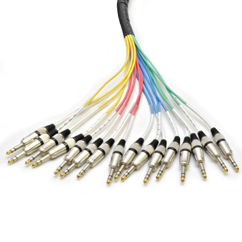 Seismic Audio - SAXT-16x10M - 16 Channel 10' XLR Male to 1/4" TRS Snake Cable - size: 10 Foot - 16 Channel