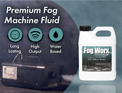 Fogworx Low Lying Fog Juice, Long Lasting Low Lying Indoor-Outdoor Fog, Designed Fog Chillers, Ground Foggers and Low Lying Fog Generators, 1 Quart (Pack of 3) - size: Low Lying Quart (Pack of 3)