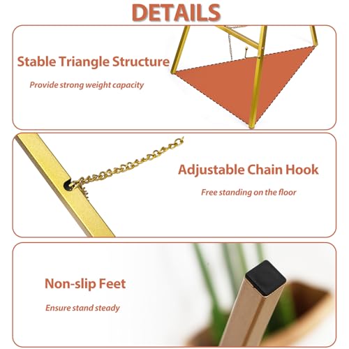 WRINGKIT Gold Easel Stand for Sign, Heavy Duty Art Easel with 4 Tier | Metal Adjustable Display Stand, 42.5'' Height Large Floor Standing Easel for Painting, Poster, Mirror, Welcome Wedding Signs