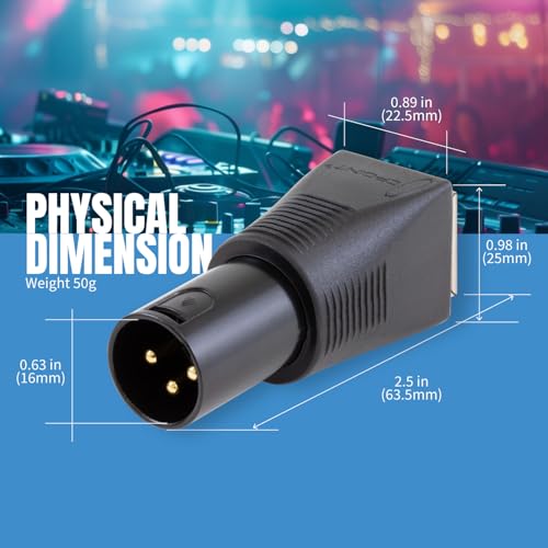SIRS-E 2-Pack - CPoint XLR RJ45 Adapter CAT-5 Ethernet to DMX512 Cable Converter, Male 3-Pin, XLRJ45-3M - style: Male 3-Pin