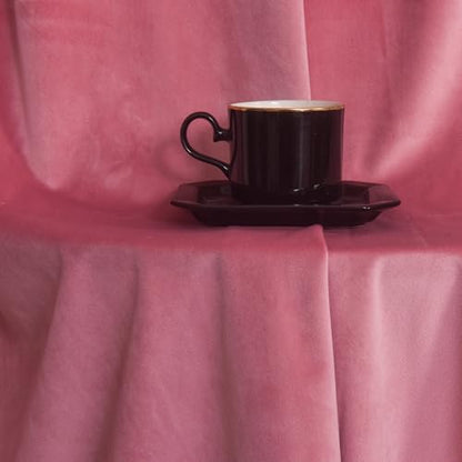 Roslynwood Luxury Soft Candy Pink Velvet Curtains 63 inches Long Back Tab Thermal Insulated Blackout Window Drapes for Living Room/Bedroom/Dining Room, W52 x L63, 2 Panels - color: Candy Pink, size: 52"W x 63"L (Pack of 2)