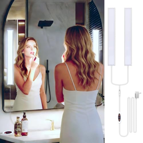 LED Vanity Light for Mirror, Bright/RA90/6000K/Dimming Makeup Lights, 12V/16W Lighting for Mirror, Lighting for Makeup Vanity Table & Bathroom Mirror - size: 11.8in Vanity Lights x2