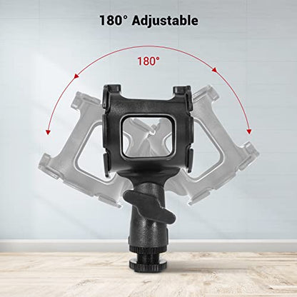 SmallRig Microphone Shock Mount Cold Shoe Pinch for Camera Shoe Boompole (Pack of 2) - size: 55x50x121mm (Pack of 2)