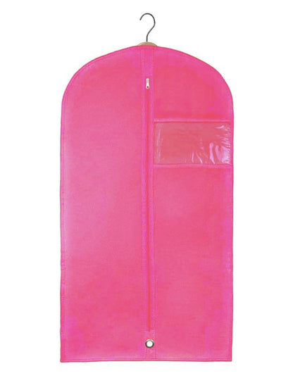 Kids Garment Bag with Clear Window, Hanging Clothes Storage Cover for Dresses, Suits & Dance Costumes, Breathable Travel Bag for Baby Toddler Child, 30" x 18", Pink, Pack of 1 - color: Pink
