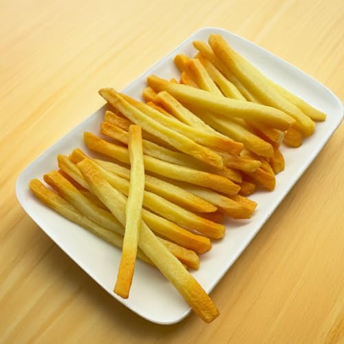 Realistic Fake French Fries (10-Pack) - Faux Food Props for Dollhouse Miniatures, Photography, Crafts, and Displays
