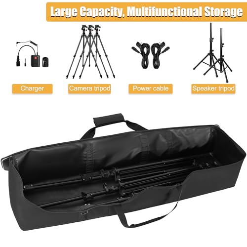 Multifunctional Tripod Bag 60 X 10.2 X 10.2 Inches / 152 X 26 X 26 cm Heavy Duty Tripod Carrying Case with Handle for Lights, Speakers, Cameras, Booms, Microphone Stands, Black - size: 60 X 10.2 X 10.2 Inch